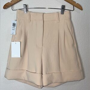 ARITZIA NWT Wilfred Labyrinth Trouser Short Size 00 in Flax Beige
